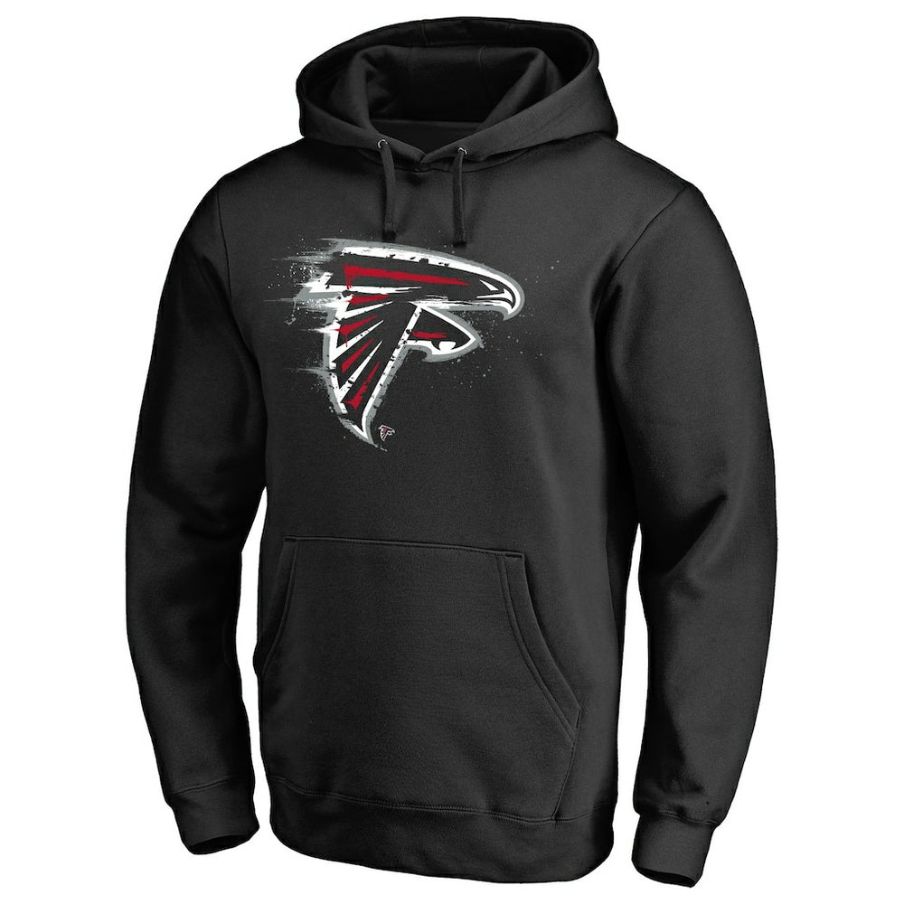 Atlanta Falcons Splatter Logo Pullover Hoodie Black - NFL