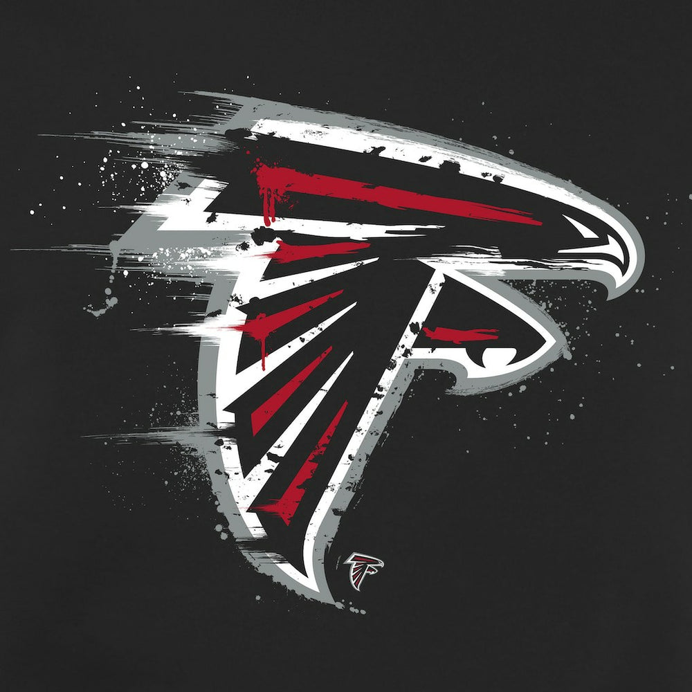 Atlanta Falcons Splatter Logo Pullover Hoodie Black - NFL