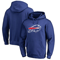 Buffalo Bills Splatter Logo Pullover Hoodie Royal - NFL