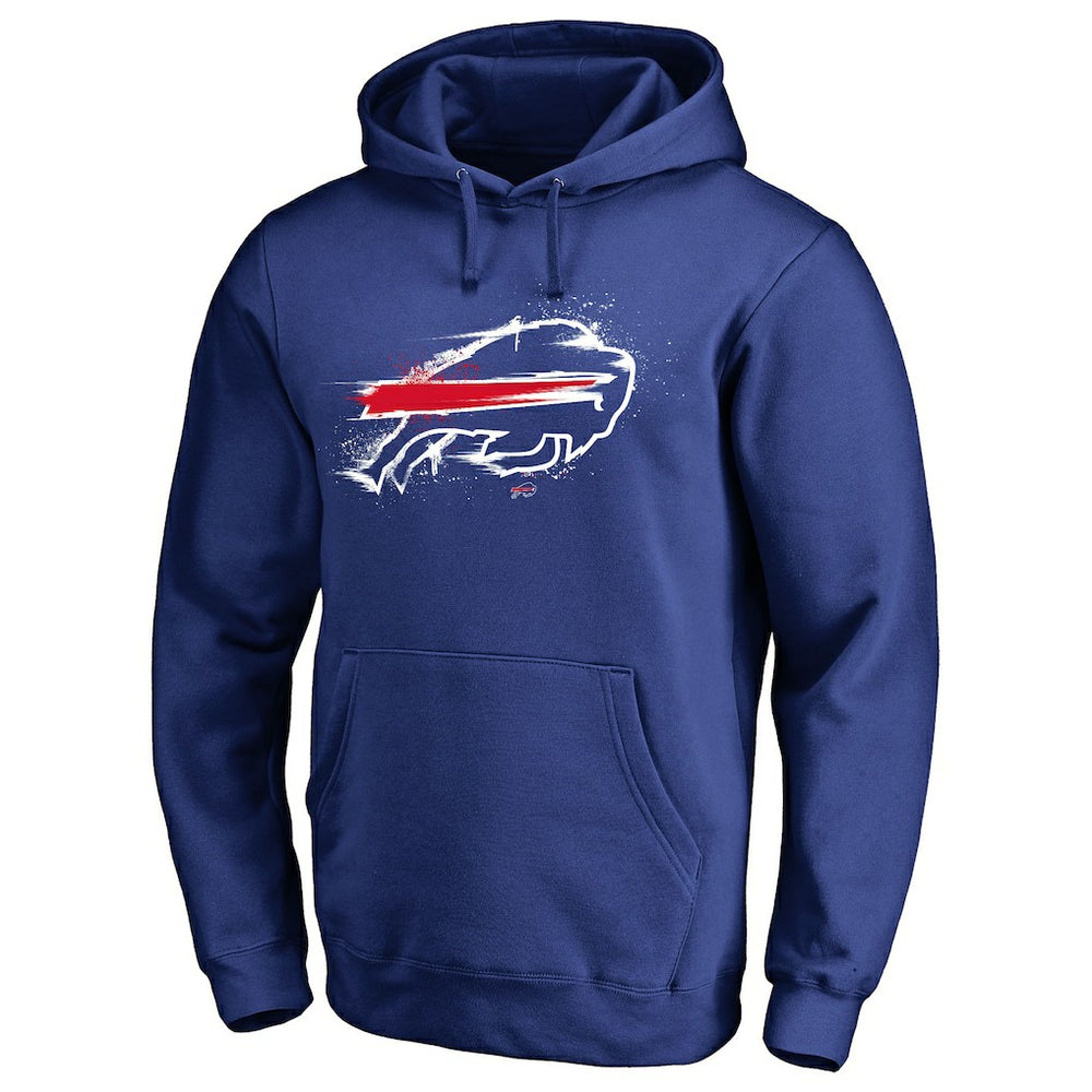Buffalo Bills Splatter Logo Pullover Hoodie Royal - NFL