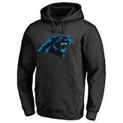 Carolina Panthers Splatter Logo Pullover Hoodie Black - NFL