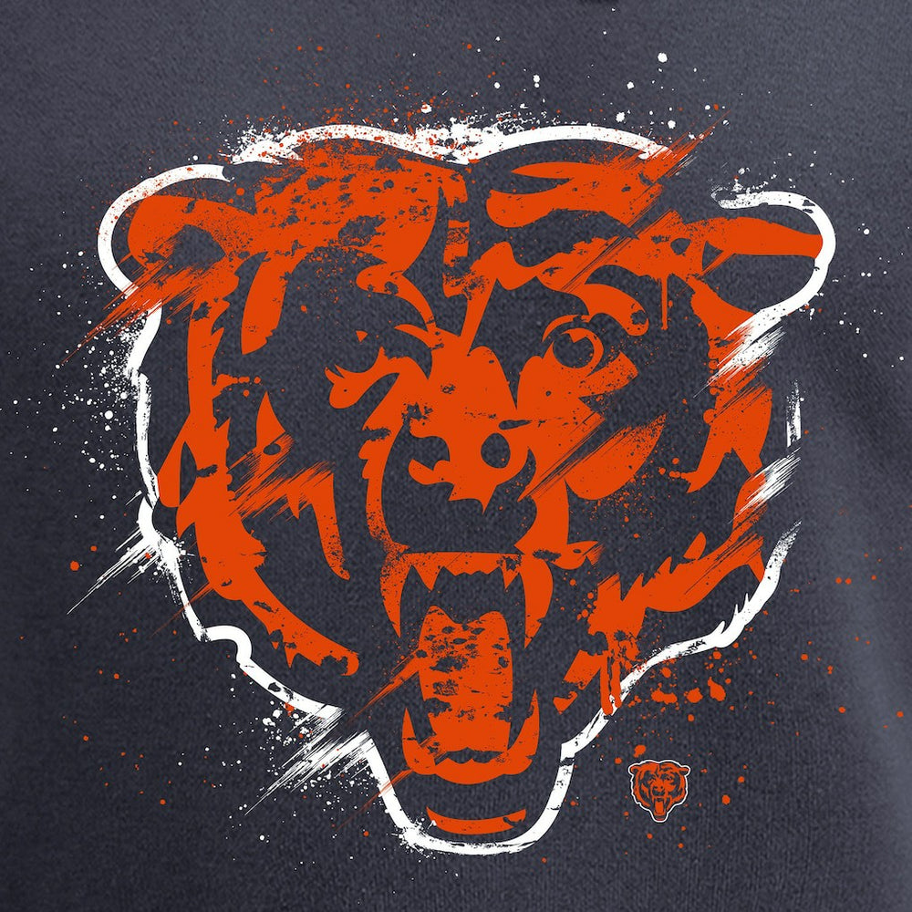 Chicago Bears Splatter Logo Pullover Hoodie Navy - NFL