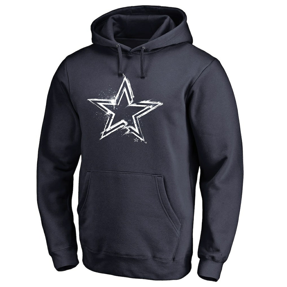 Dallas Cowboys Splatter Logo Pullover Hoodie Navy - NFL