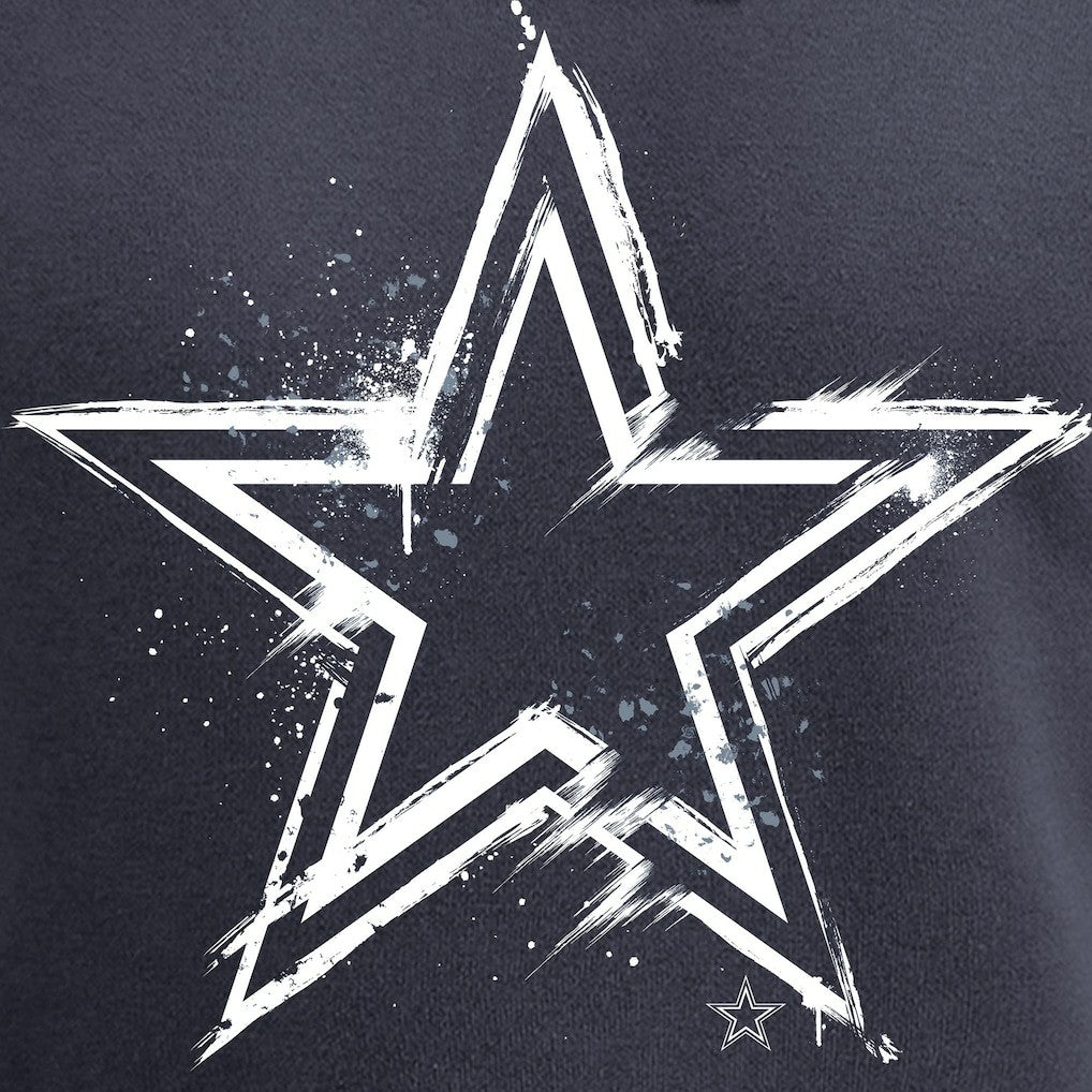 Dallas Cowboys Splatter Logo Pullover Hoodie Navy - NFL
