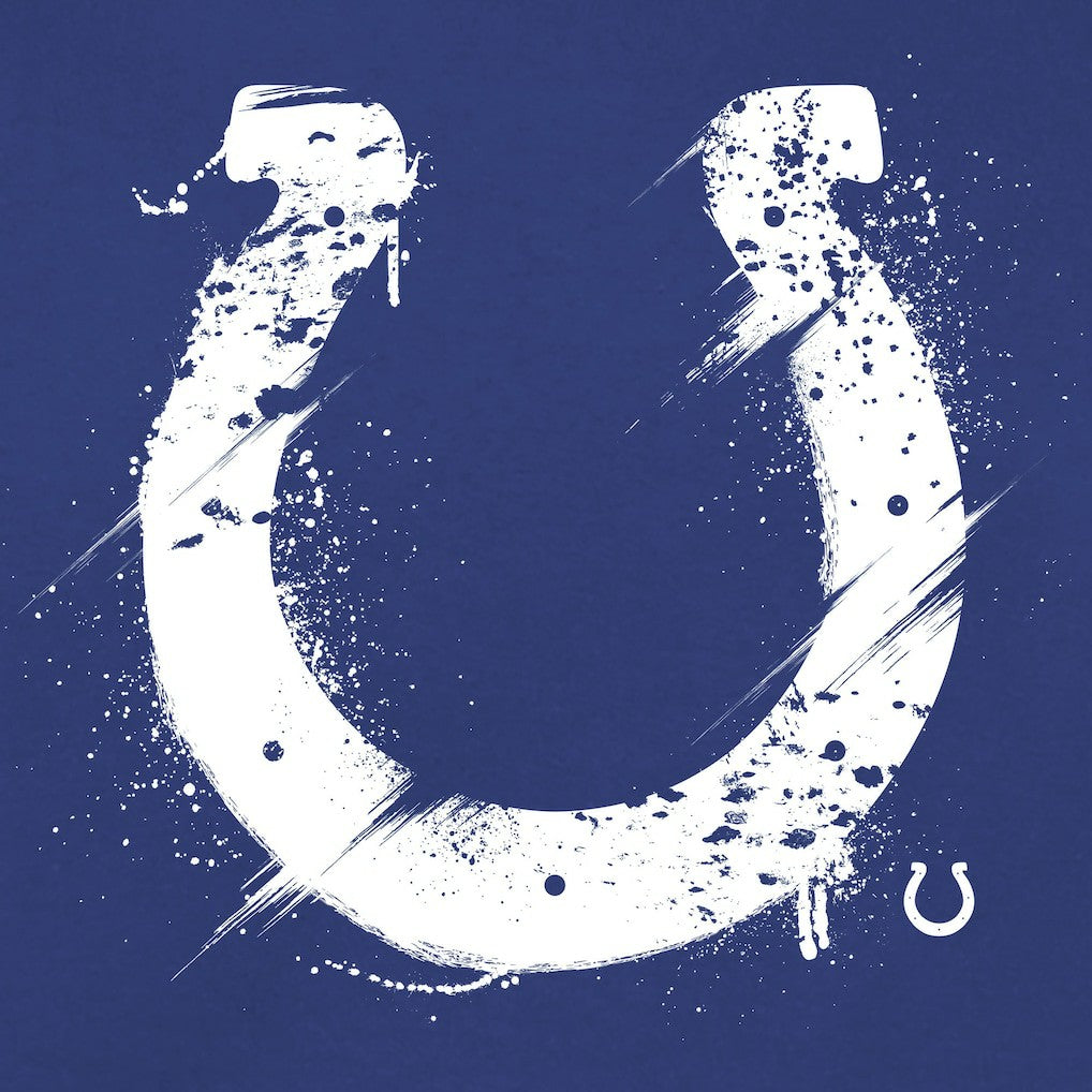 Indianapolis Colts Splatter Logo Pullover Hoodie Royal - NFL