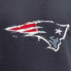 New England Patriots Splatter Logo Pullover Hoodie Navy - NFL