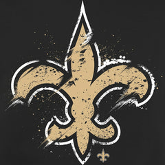 New Orleans Saints Splatter Logo Pullover Hoodie Black - NFL