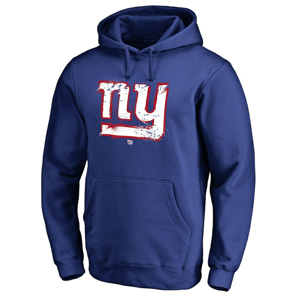 New York Giants Splatter Logo Pullover Hoodie Royal - NFL