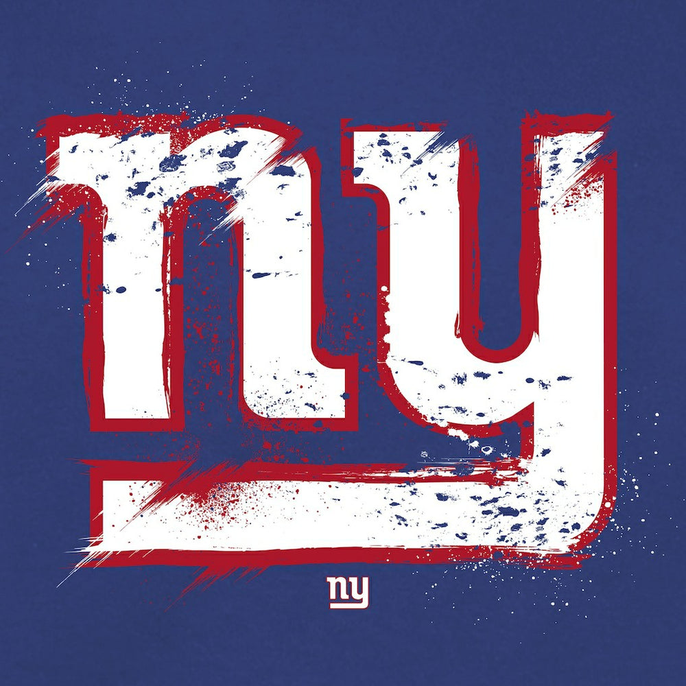 New York Giants Splatter Logo Pullover Hoodie Royal - NFL