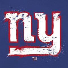 New York Giants Splatter Logo Pullover Hoodie Royal - NFL