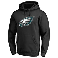 Philadelphia Eagles Splatter Logo Pullover Hoodie Black - NFL