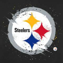 Pittsburgh Steelers Splatter Logo Pullover Hoodie Black - NFL