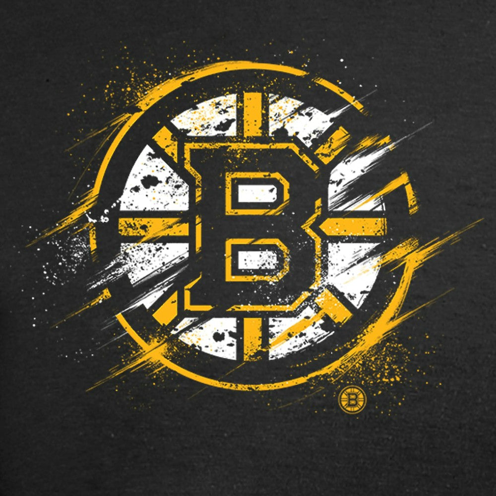 Boston Bruins Splatter Logo T-Shirt Black