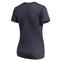 Buffalo Sabres - Women's Splatter Logo V-Neck T-Shirt Navy
