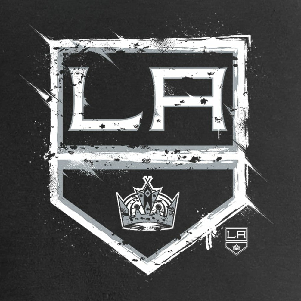 Los Angeles Kings - Women's Splatter Logo V-Neck T-Shirt Black