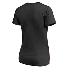 Los Angeles Kings - Women's Splatter Logo V-Neck T-Shirt Black