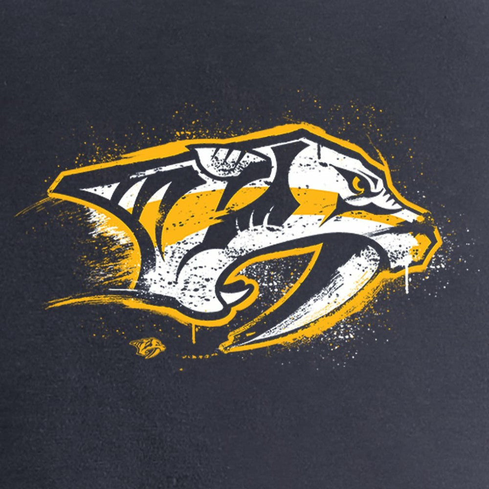 Nashville Predators - Women's Splatter Logo V-Neck T-Shirt Navy