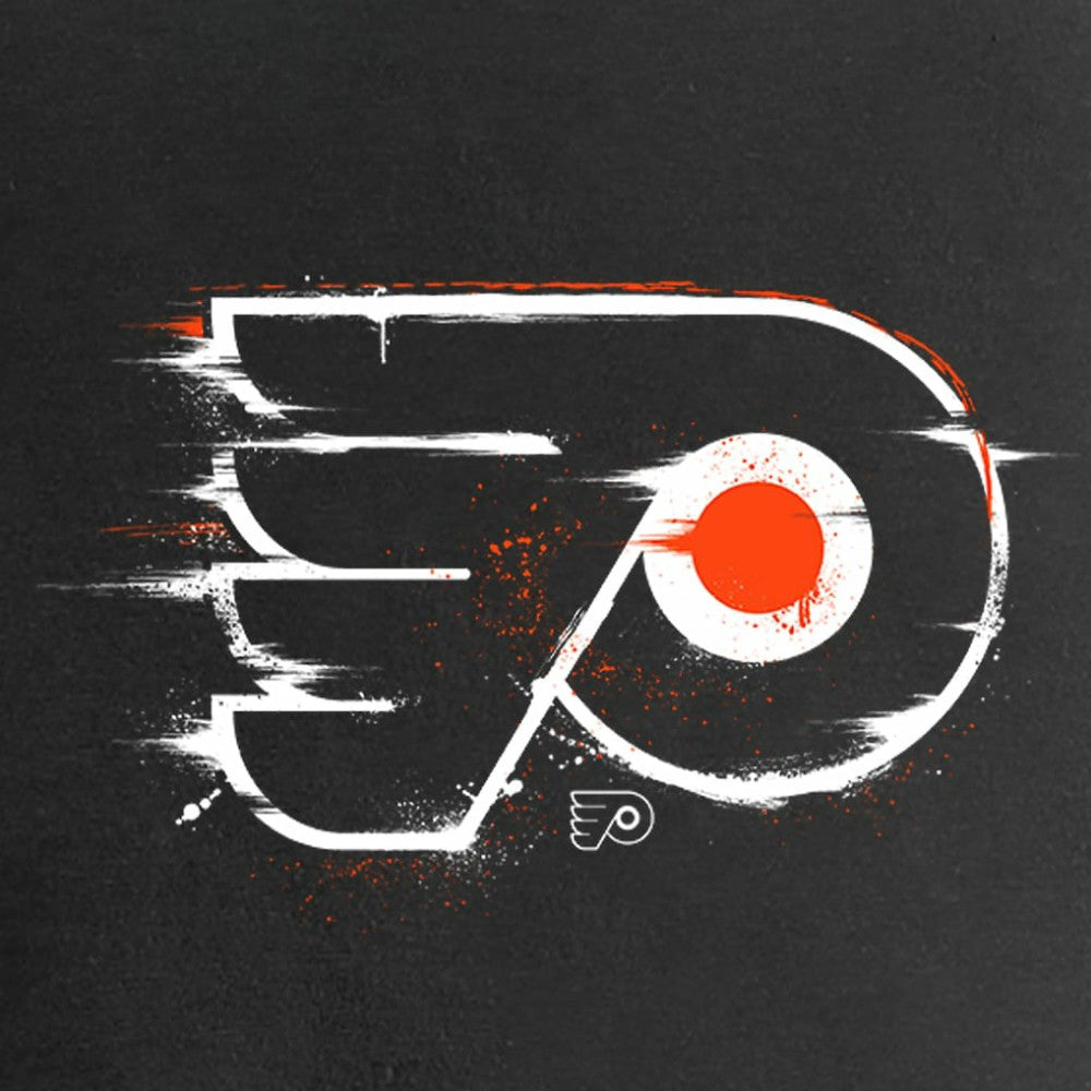 Philadelphia Flyers - Women's Splatter Logo V-Neck T-Shirt Black