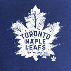 Toronto Maple Leafs - Women's Splatter Logo V-Neck T-Shirt Royal