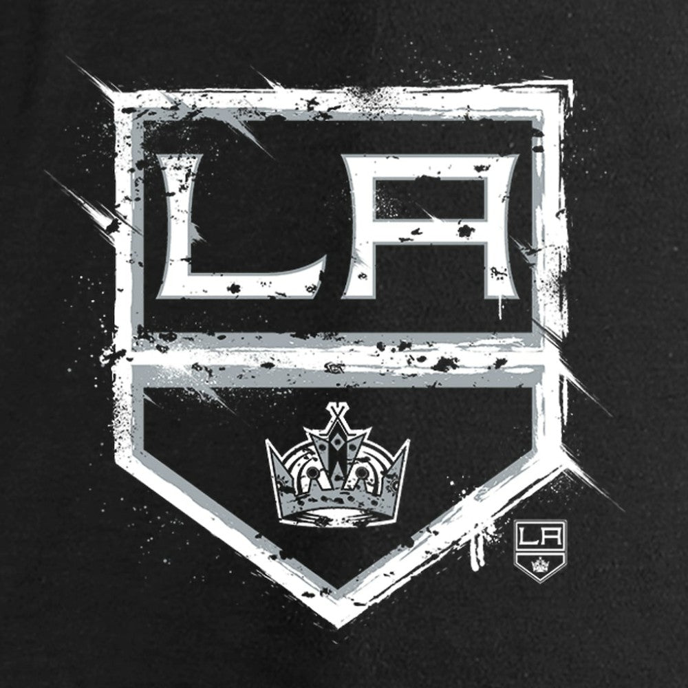 Los Angeles Kings - Women's Splatter Logo V-Neck Long Sleeve T-Shirt Black