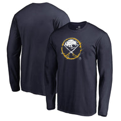 Buffalo Sabres - Splatter Logo Long Sleeve T-Shirt Navy