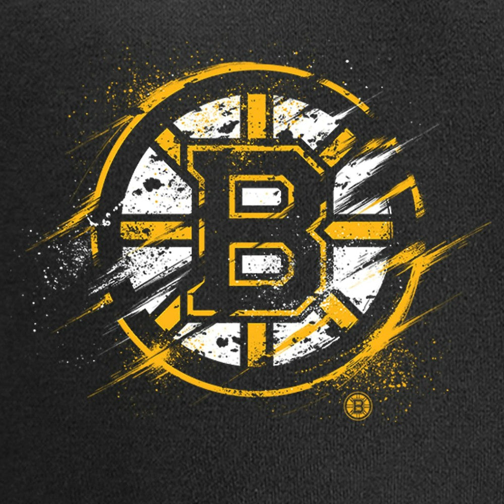 Boston Bruins Splatter Logo Pullover Hoodie Black