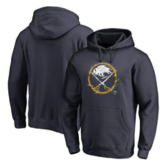 Buffalo Sabres - Splatter Logo Pullover Hoodie Navy