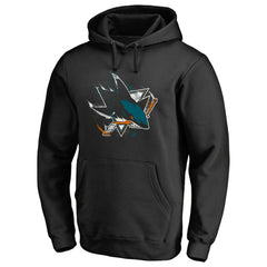 San Jose Sharks - Splatter Logo Pullover Hoodie Black