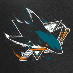 San Jose Sharks - Splatter Logo Pullover Hoodie Black