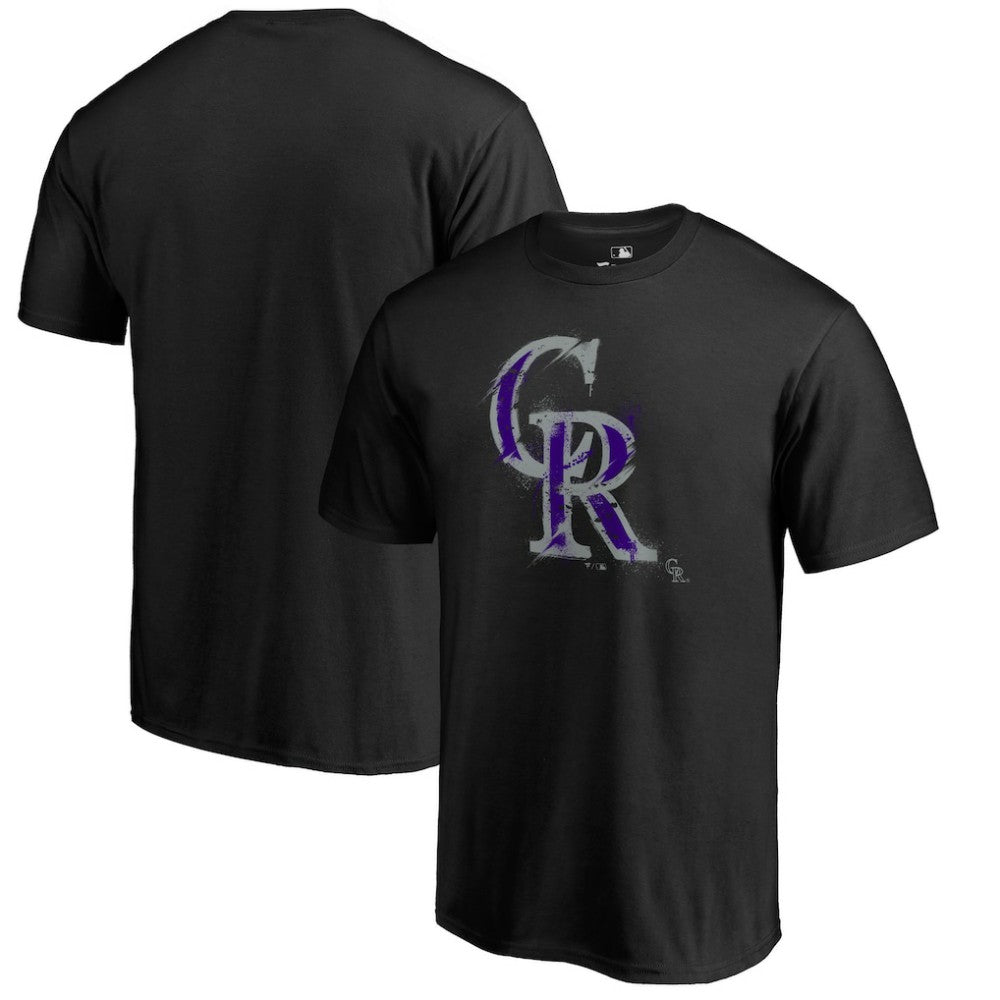 Colorado Rockies Splatter Logo T-Shirt Sale