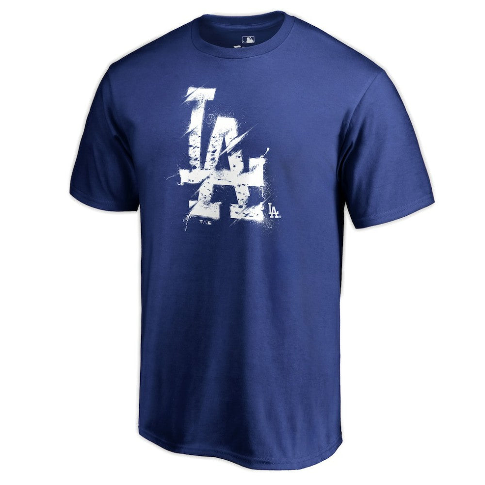Los Angeles Dodgers Splatter Logo T-Shirt discount