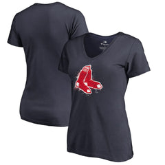 Boston Red Sox Women's Splatter Logo V-Neck T-Shirt Online