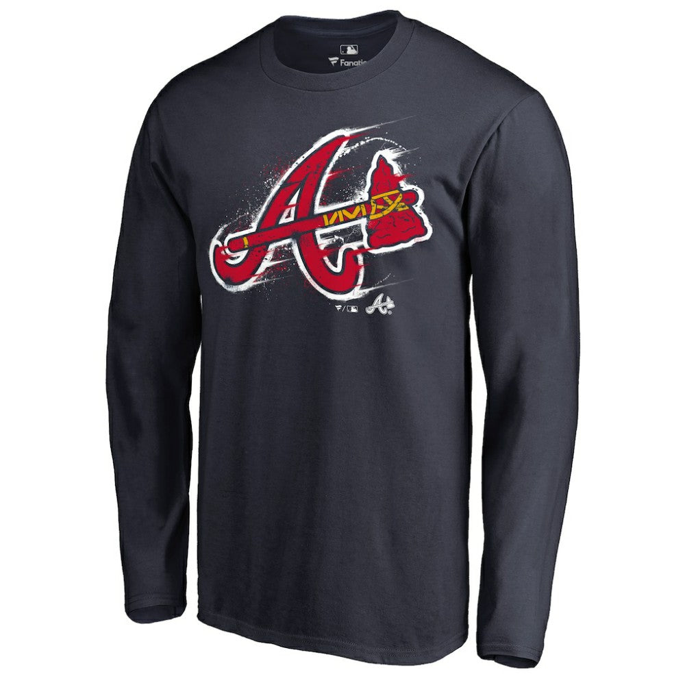Atlanta Braves Splatter Logo Long Sleeve T-Shirt Near Me