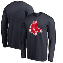 Boston Red Sox Splatter Logo Long Sleeve T-Shirt for sale