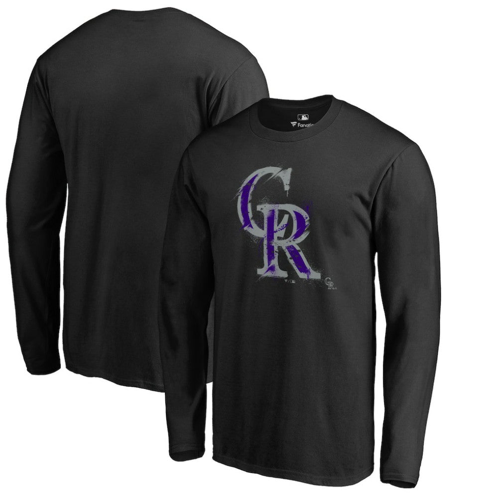 Colorado Rockies Splatter Logo Long Sleeve T-Shirt Online