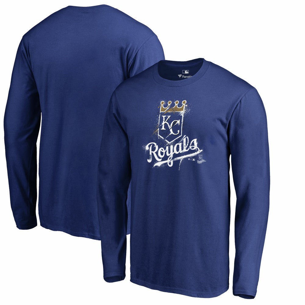 Kansas City Royals Splatter Logo Long Sleeve T-Shirt Clearance
