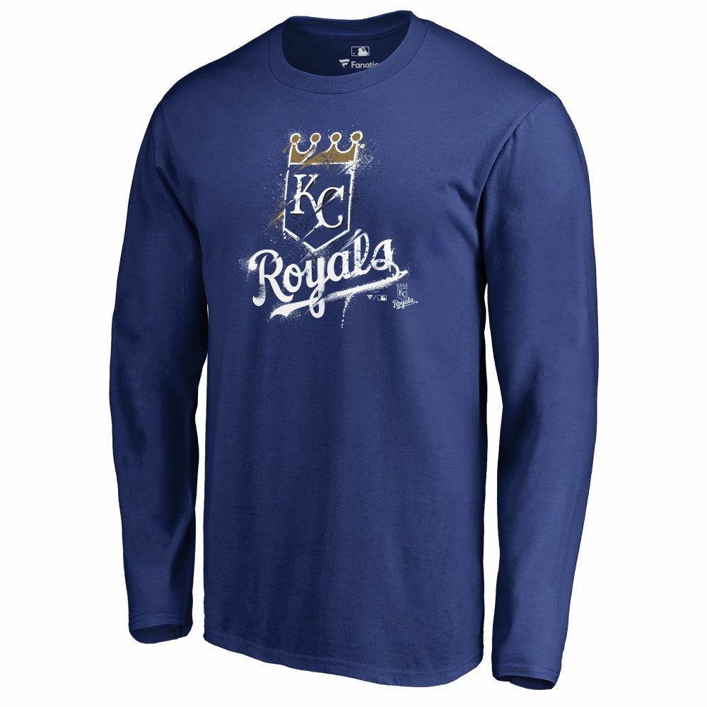 Kansas City Royals Splatter Logo Long Sleeve T-Shirt Clearance