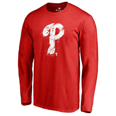 Philadelphia Phillies Splatter Logo Long Sleeve T-Shirt Lifestyle