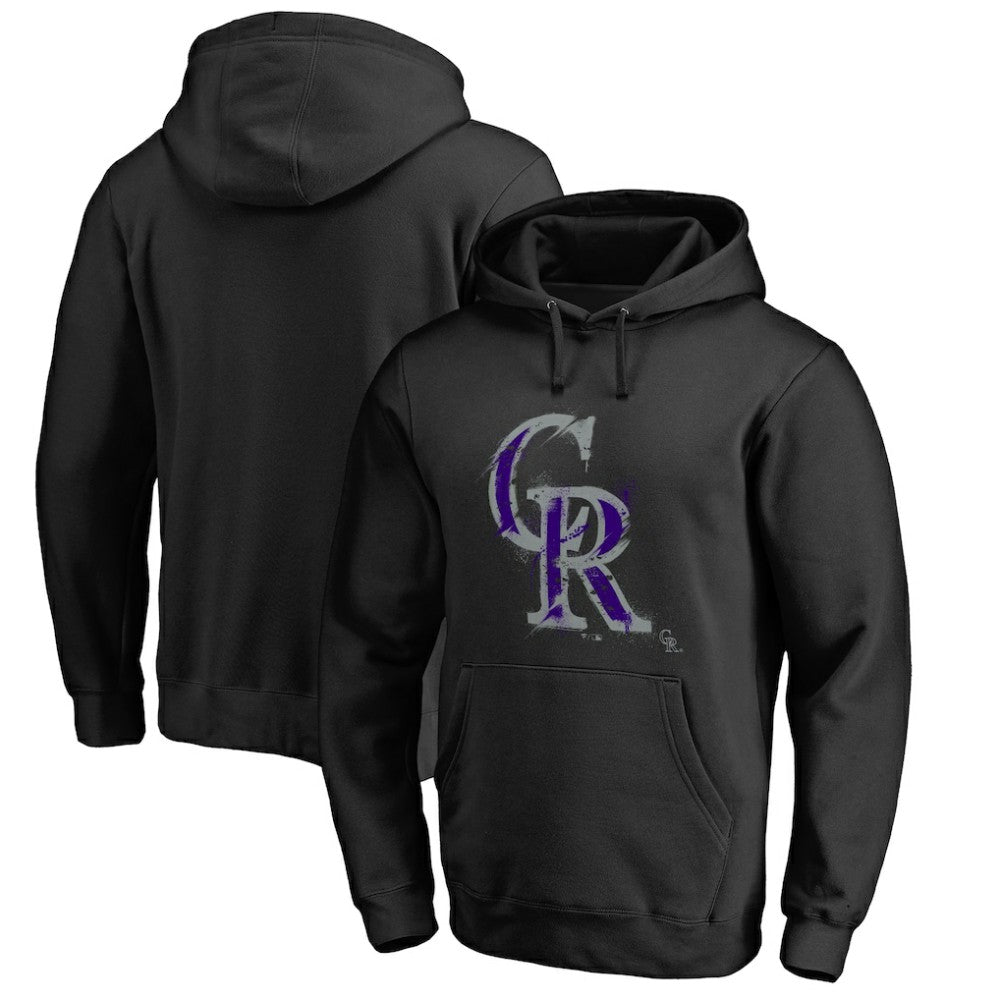 Colorado Rockies Splatter Logo Pullover Hoodie Near Me