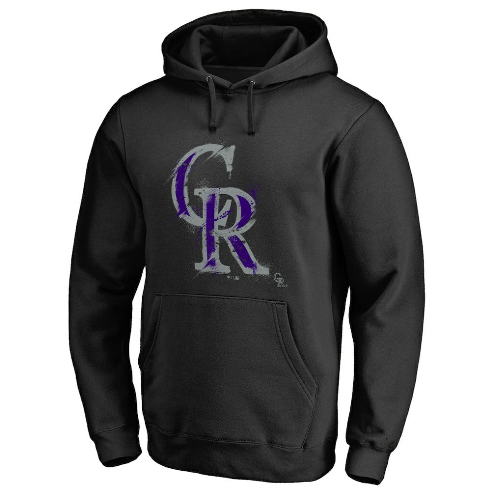 Colorado Rockies Splatter Logo Pullover Hoodie Near Me