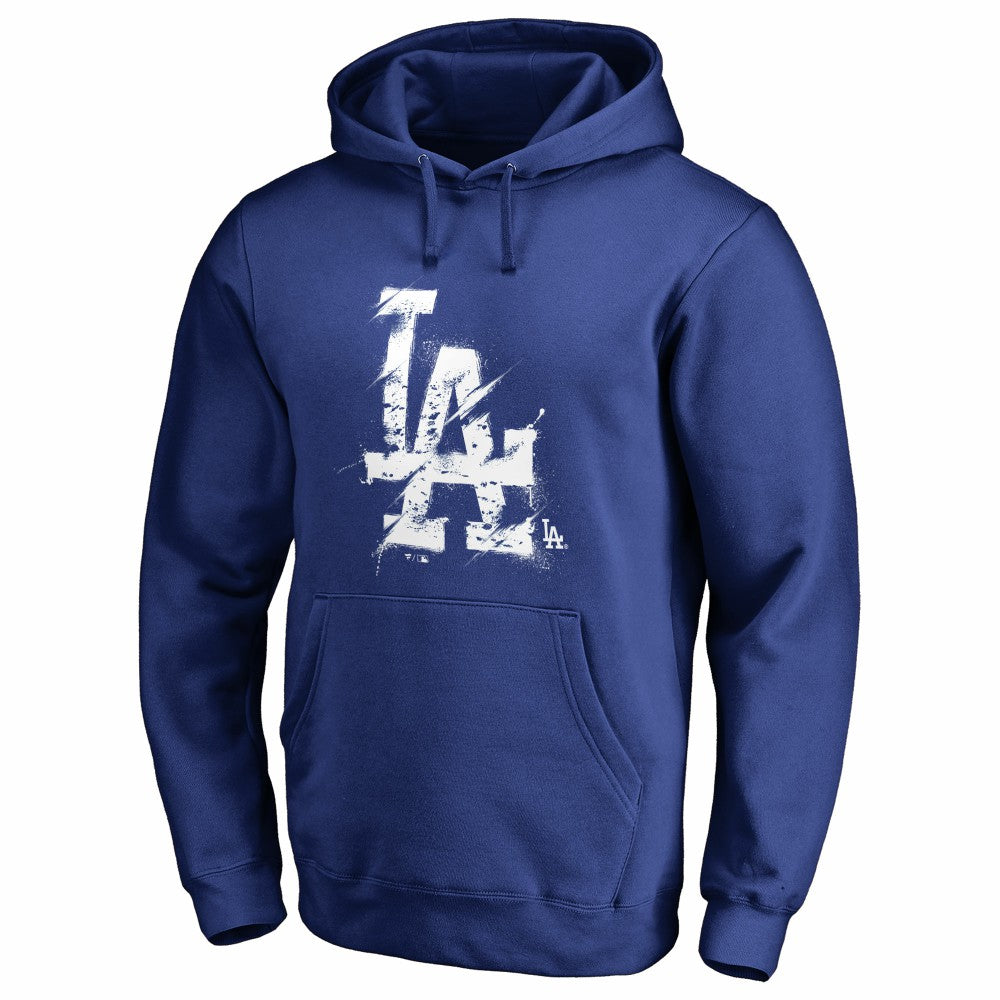 Los Angeles Dodgers Splatter Logo Pullover Hoodie Lifestyle