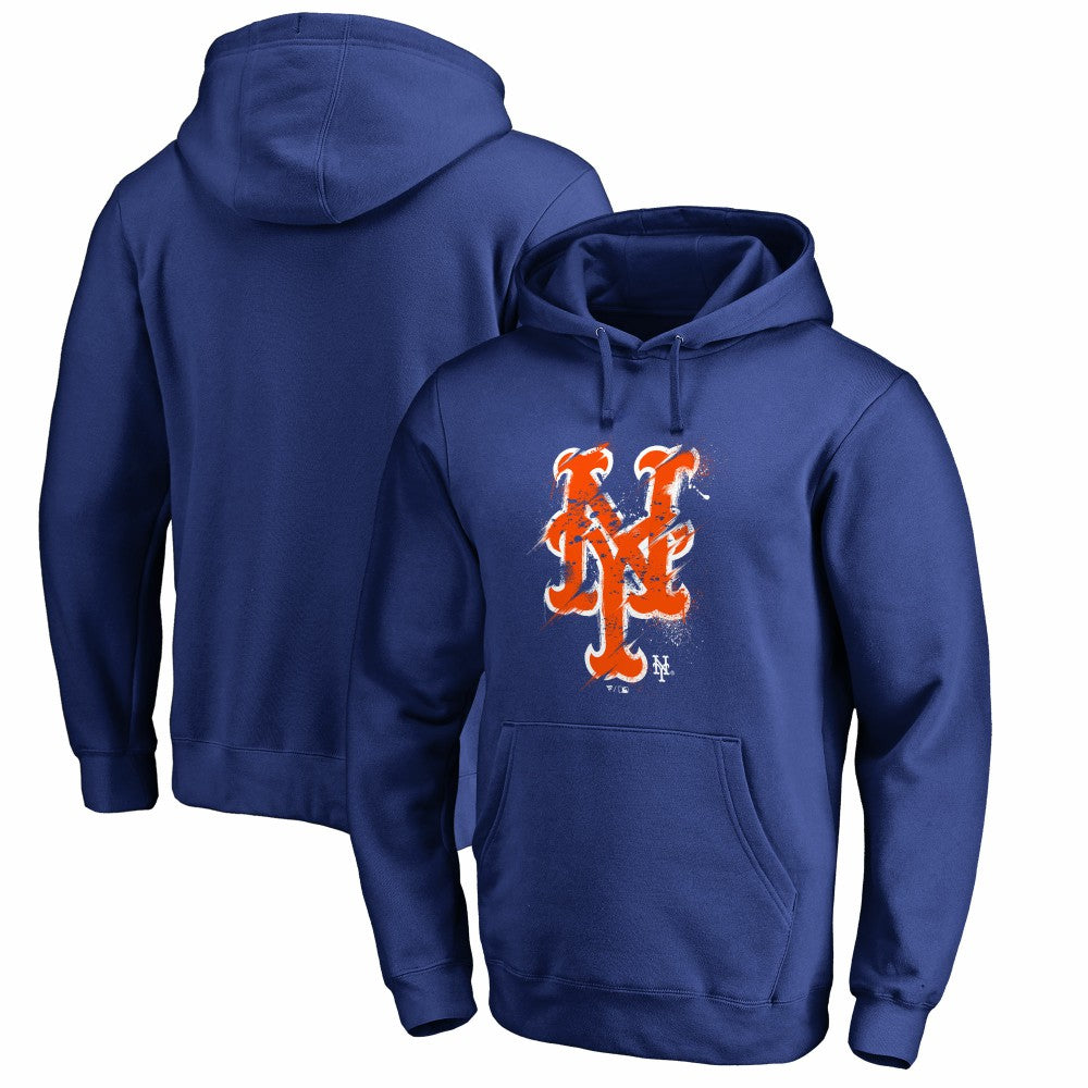 New York Mets Splatter Logo Pullover Hoodie Clearance
