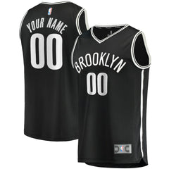 Fanatics - Brooklyn Nets Fast Break Custom Replica Jersey Black - Icon Edition