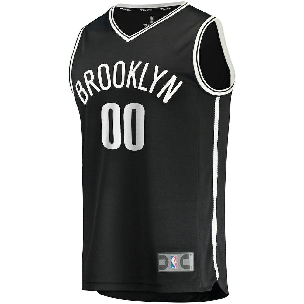 Fanatics - Brooklyn Nets Fast Break Custom Replica Jersey Black - Icon Edition