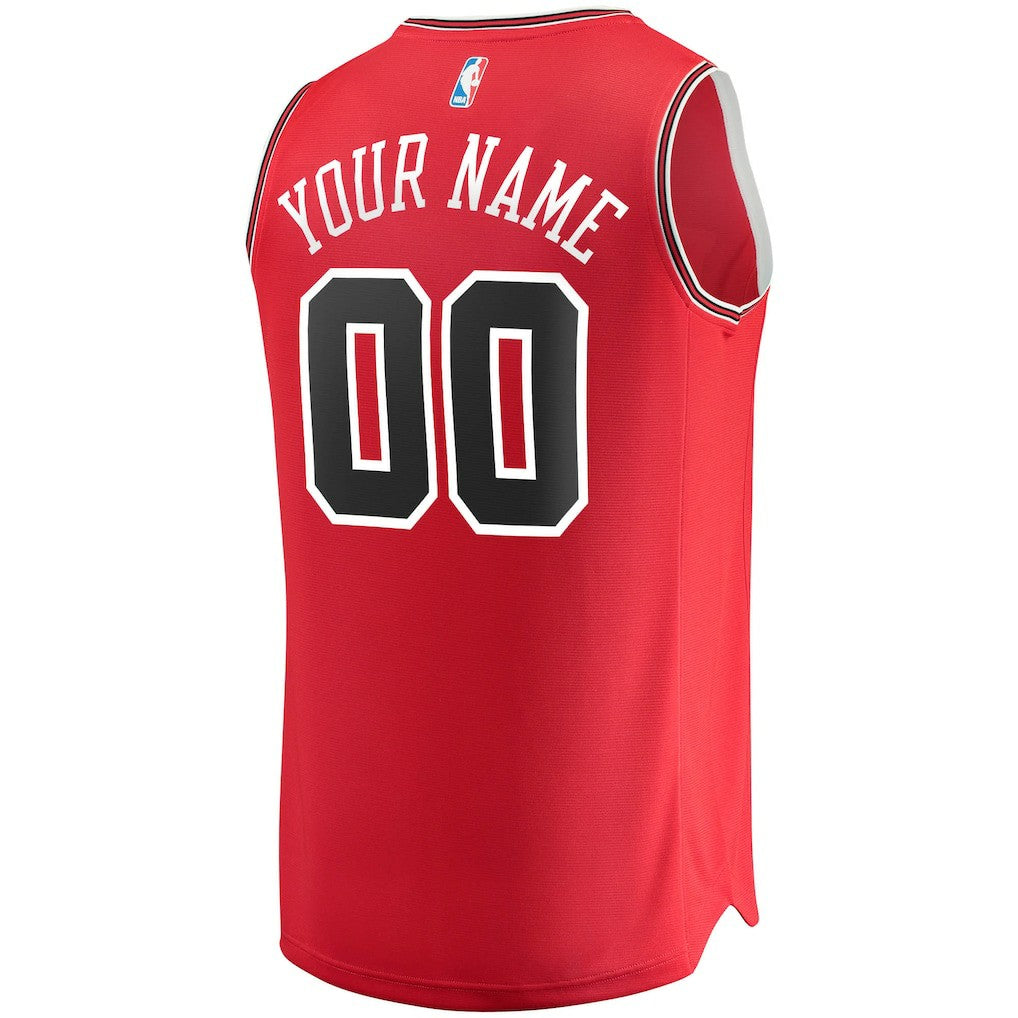 Fanatics - Chicago Bulls Fast Break Custom Replica Jersey Red - Icon Edition