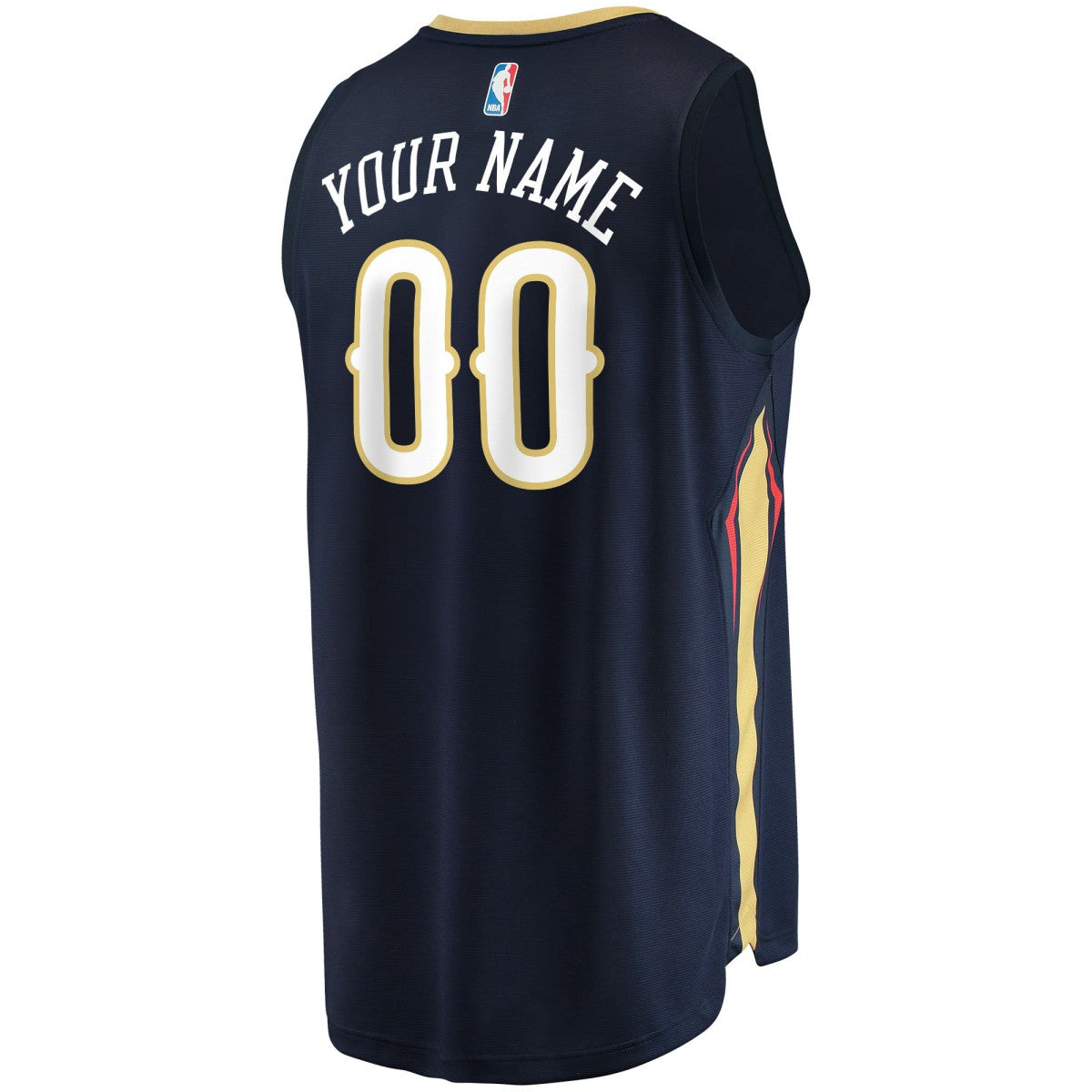 Fanatics - New Orleans Pelicans Fast Break Custom Replica Jersey Navy - Icon Edition
