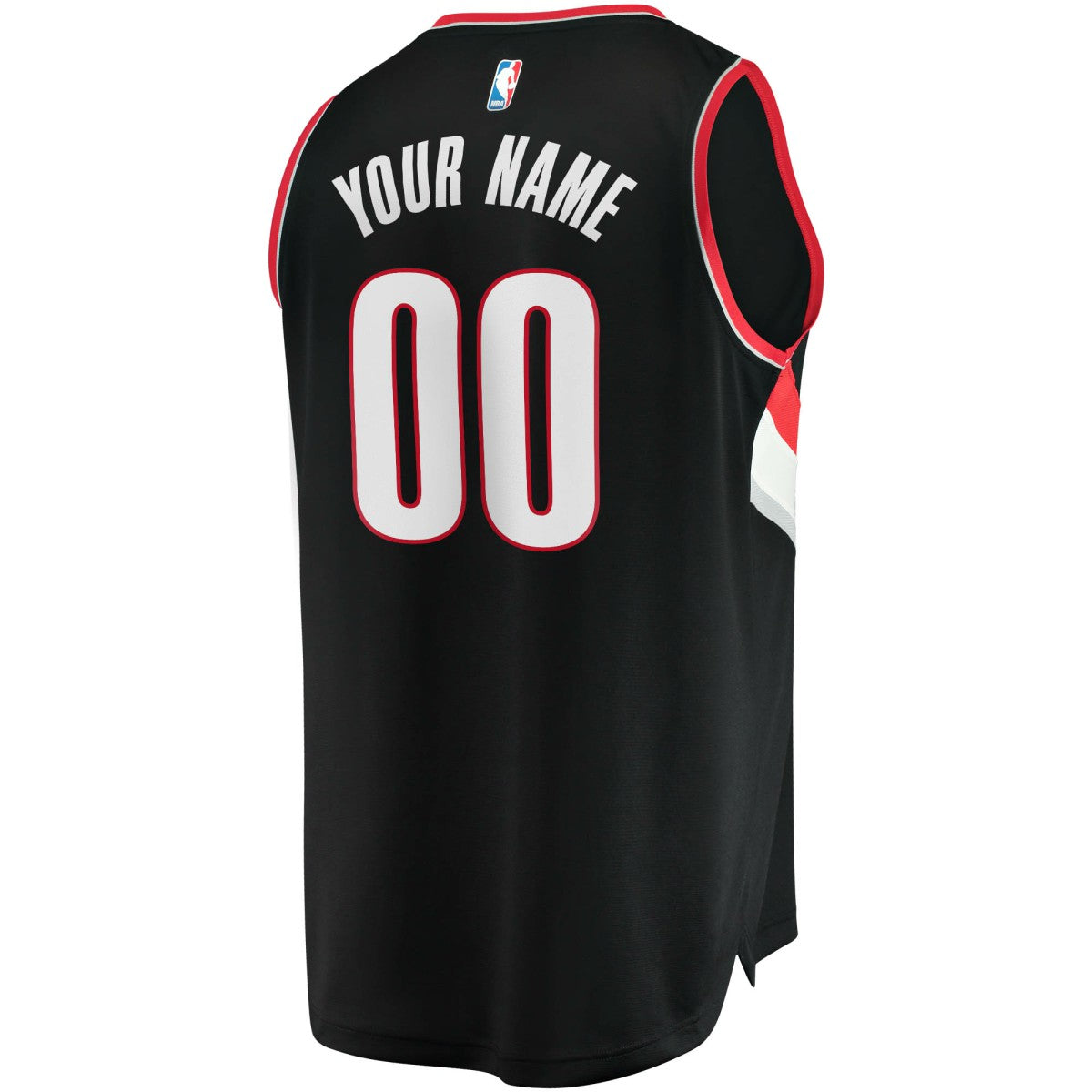 Fanatics - Portland Trail Blazers Fast Break Custom Replica Jersey Black - Icon Edition