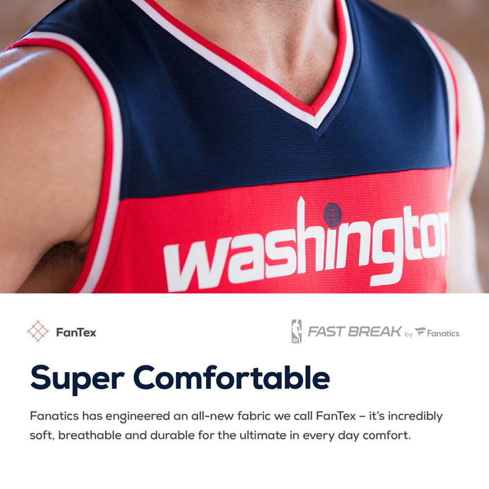 Fanatics - Washington Wizards Fast Break Custom Replica Jersey Red - Icon Edition
