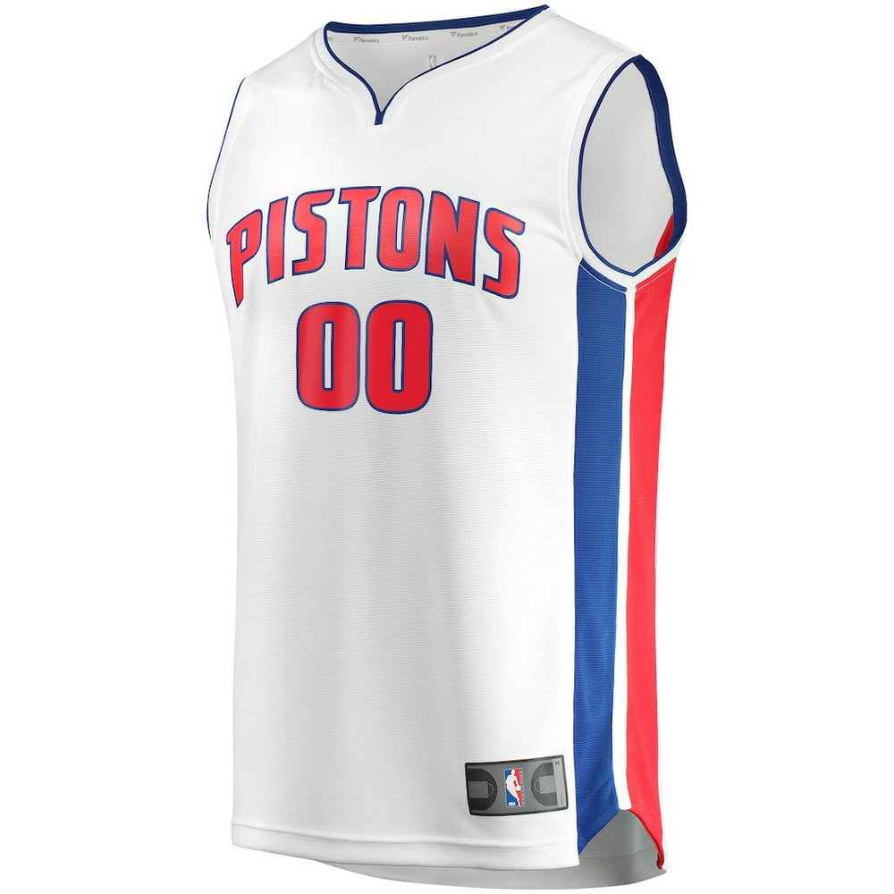 Fanatics - Detroit Pistons Fast Break Custom Replica Jersey White - Association Edition