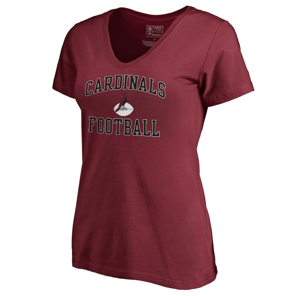 Arizona Cardinals Women's Vintage Collection Victory Arch V-Neck T-Shirt Cardinal - NFL